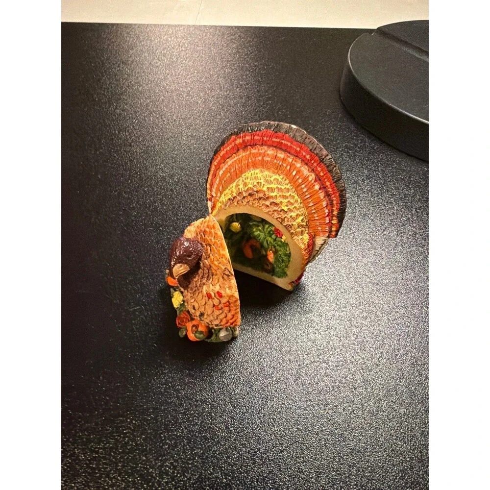 K's Collection Thanksgiving Turkey Trinket Box Hinged Fall Decor Dollar Tree‎